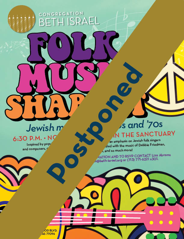 Postponed: Folk Music Shabbat 3