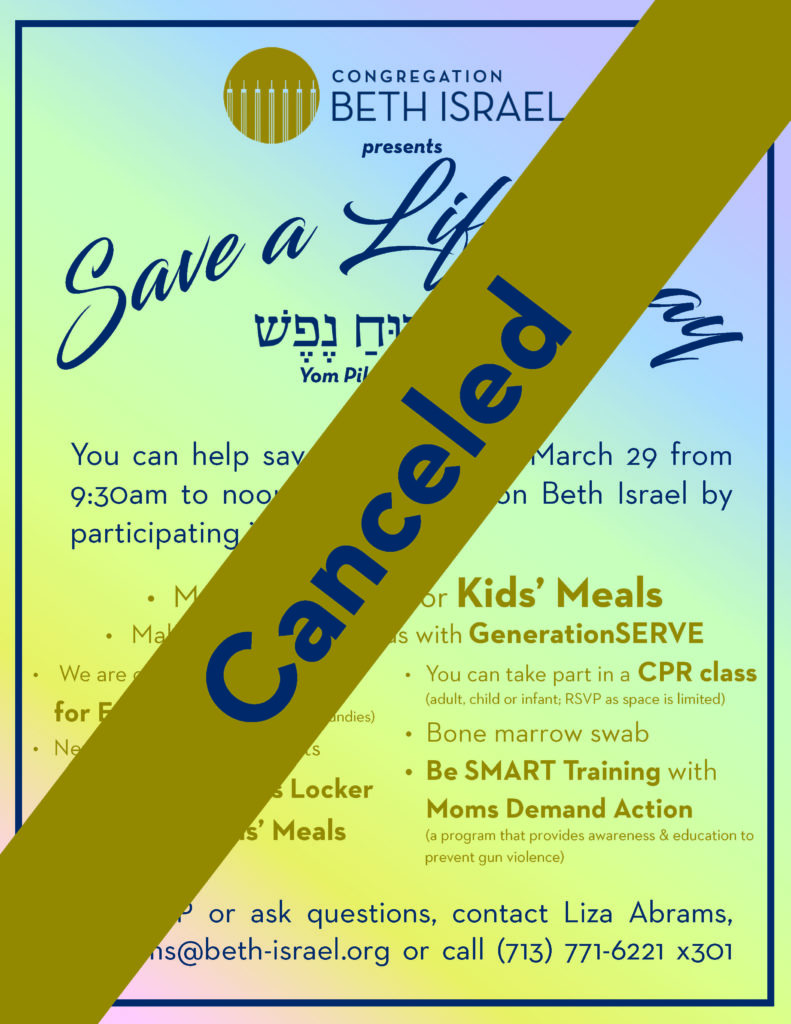 CANCELED — Save a Life Day 3