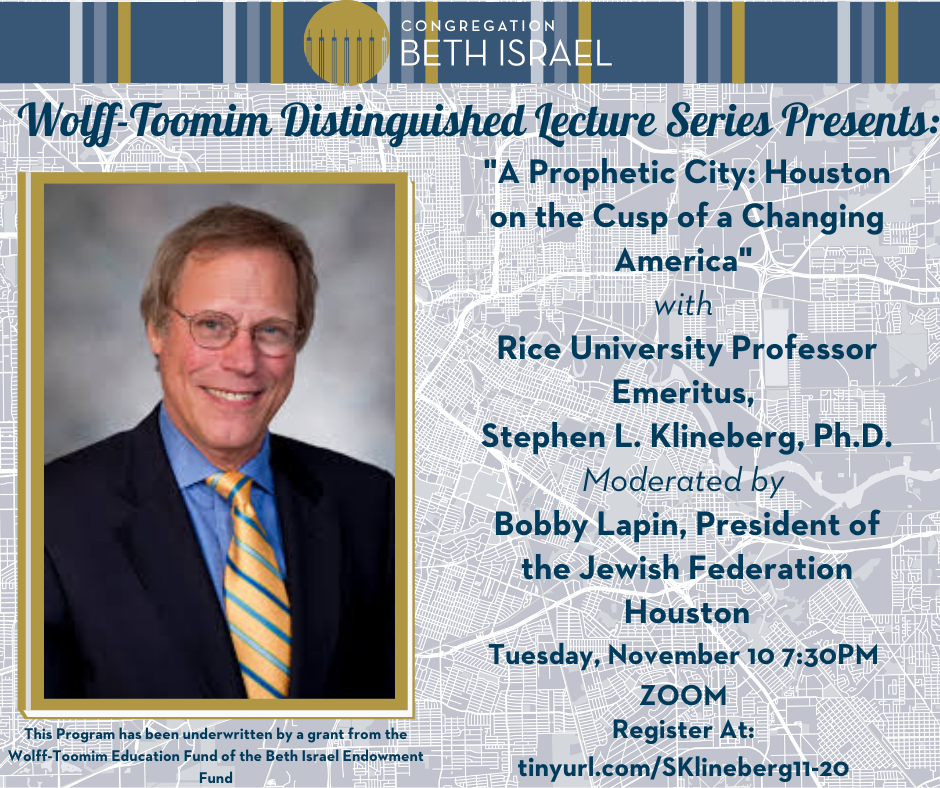 Wolff-Toomim Distinguished Lecture Series Presents: 3