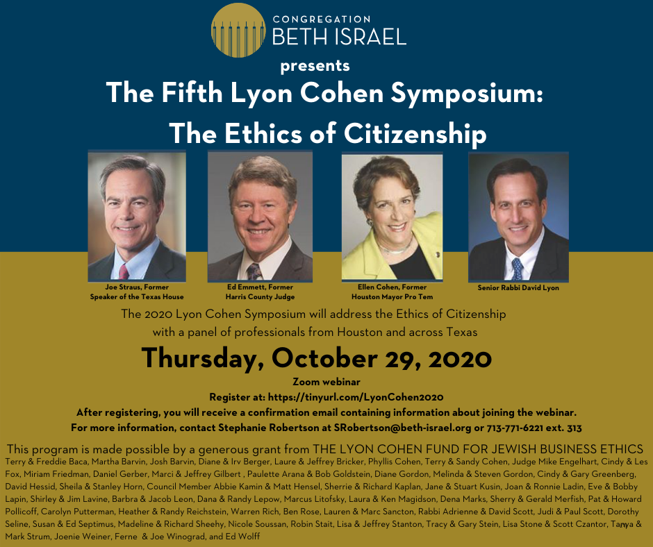 The Lyon Cohen Symposium: The Ethics of Citizenship 3