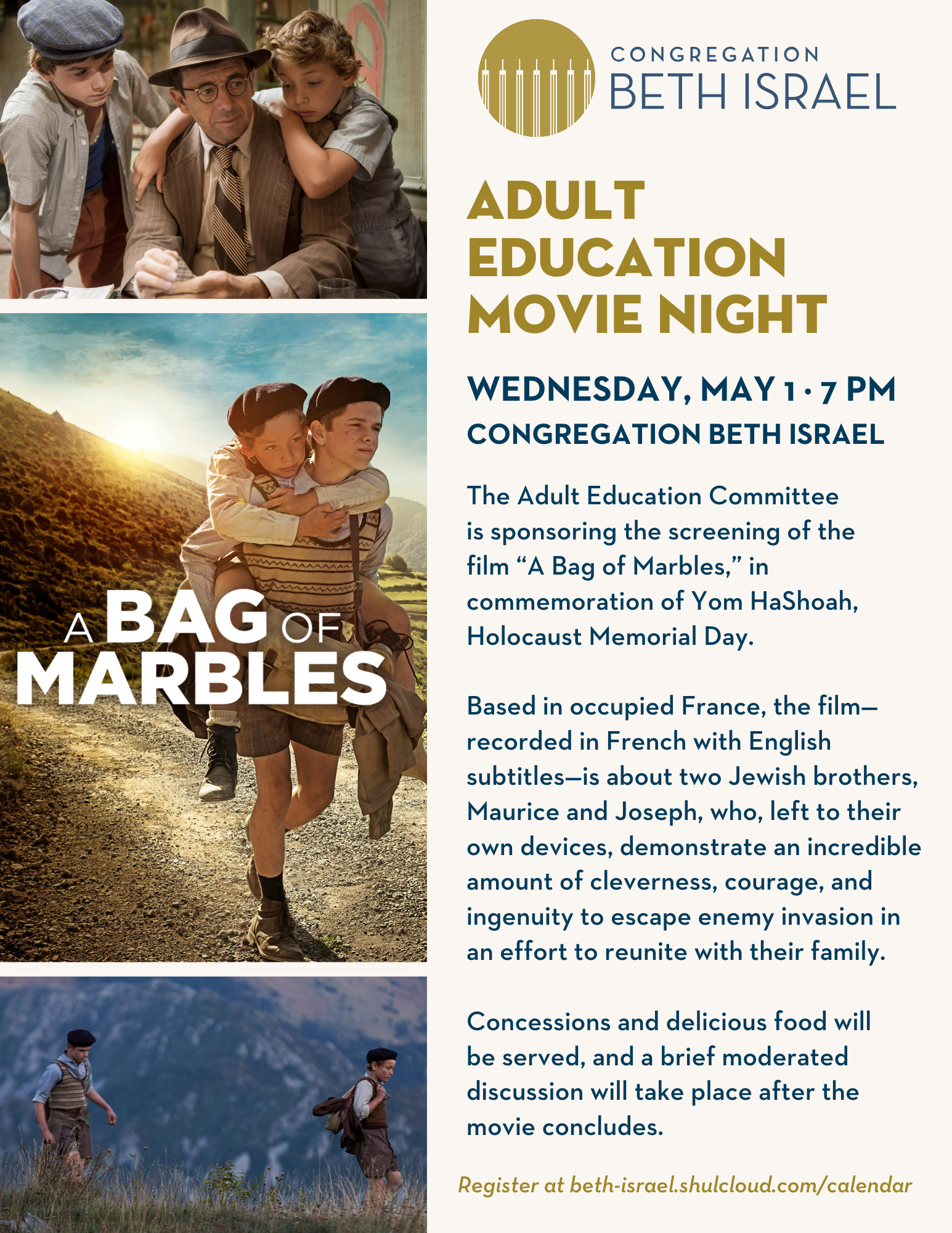 Adult Education Movie Night: A Bag of Marbles